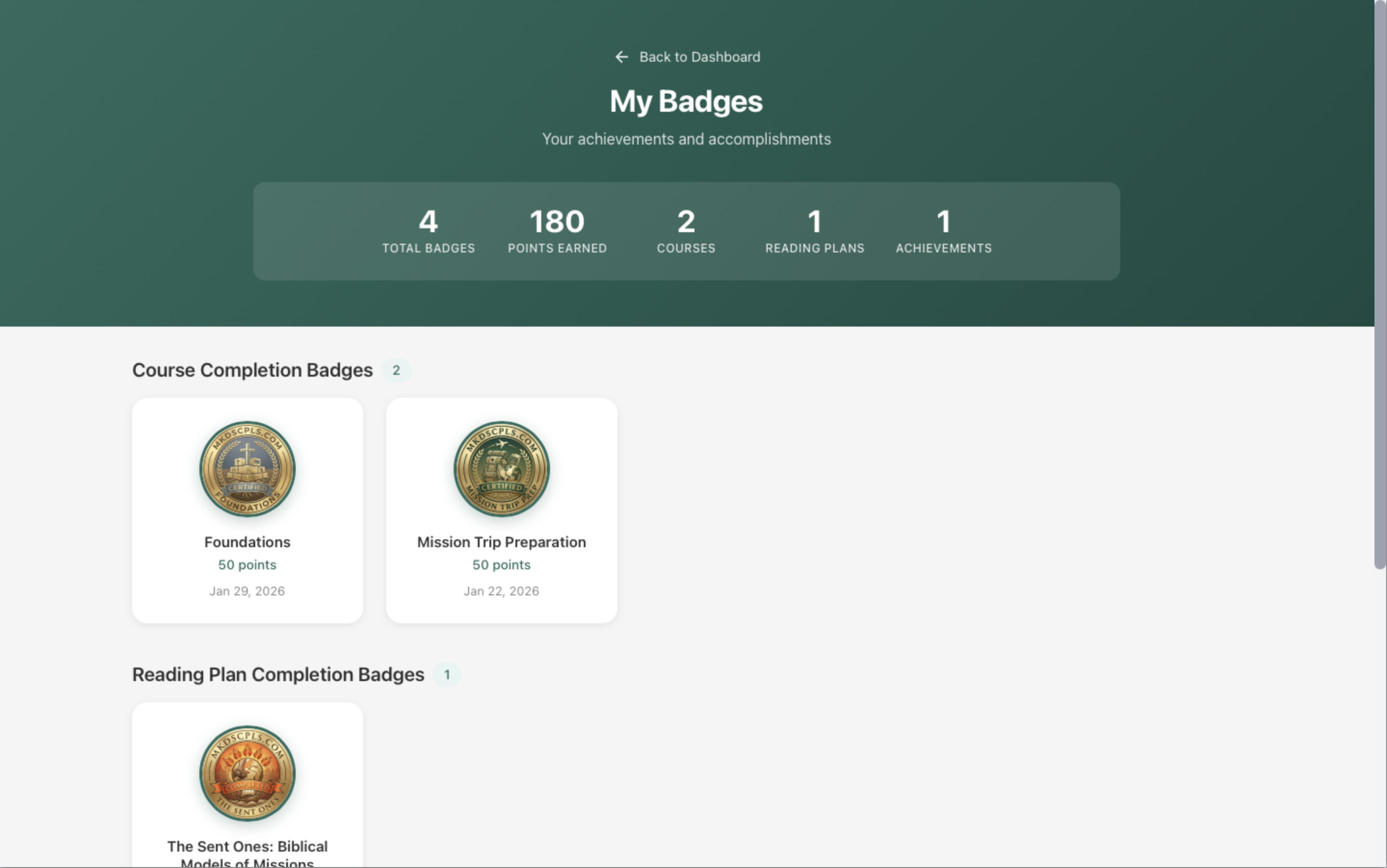 Badges and Progress